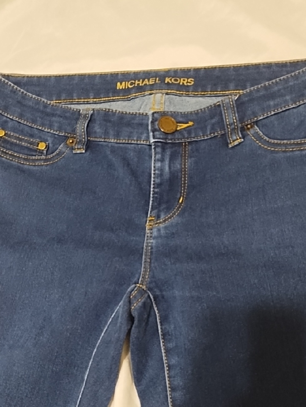 Michael Kors Women's Ava Super Skinny Jeans with Gold-Tone Hardware
